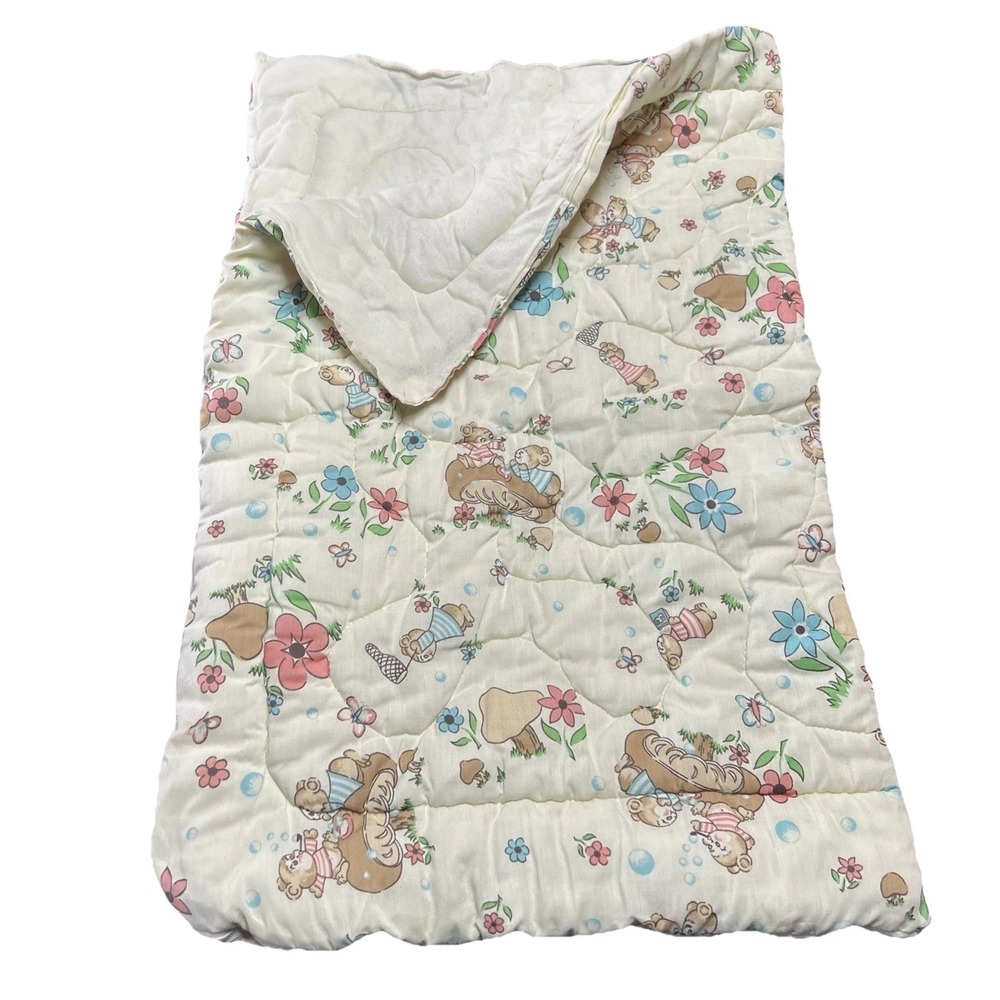 Vintage Baby Toddler Sleeping Bag Mushrooms Boy Girl Sun Flowers Bears